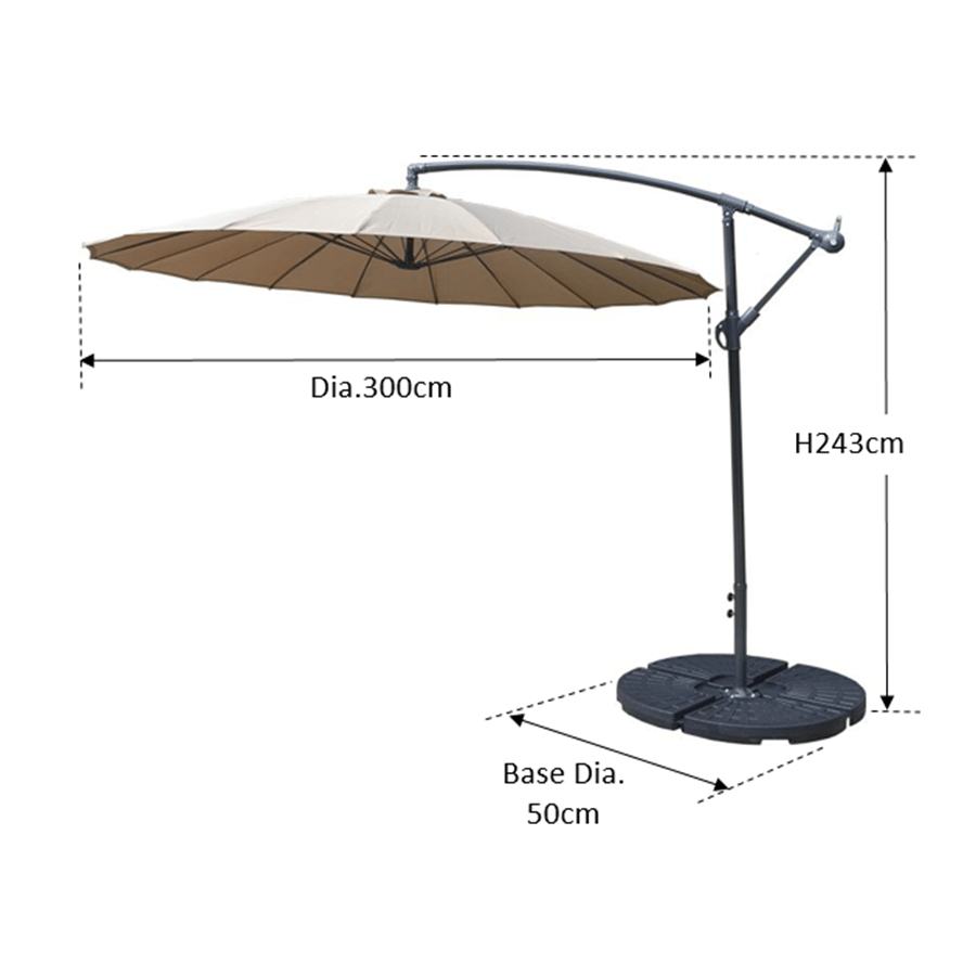 Sunny Hanging Umbrella Sunny Hanging Umbrella Taupe Mandaue Foam