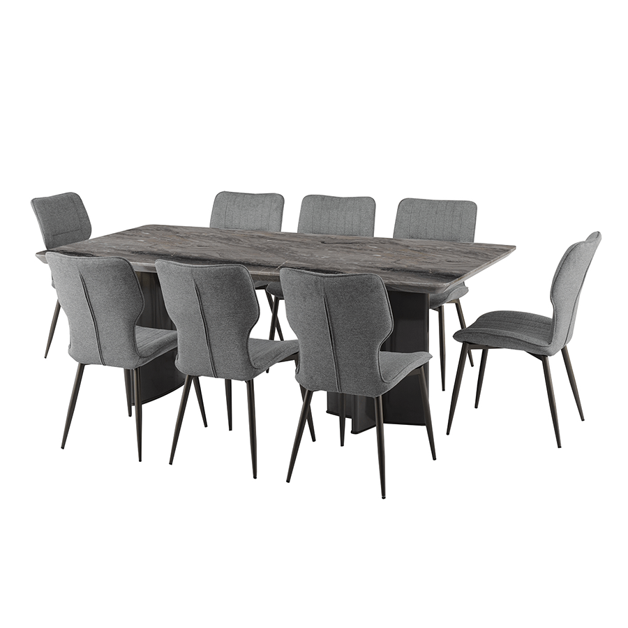 Tavis Gray 8 Seater Rectangle Dining Set Tavis Gray 8 Seater Rectangle Dining Set Mandaue Foam