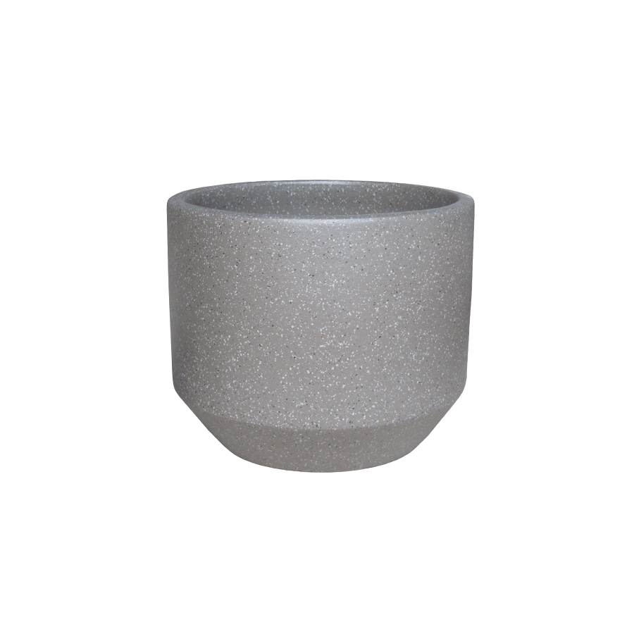 MORE TERRAZO OPTIONS Terrazo Gray Clay Pot Terrazo Gray Clay Pot 21 cm Mandaue Foam