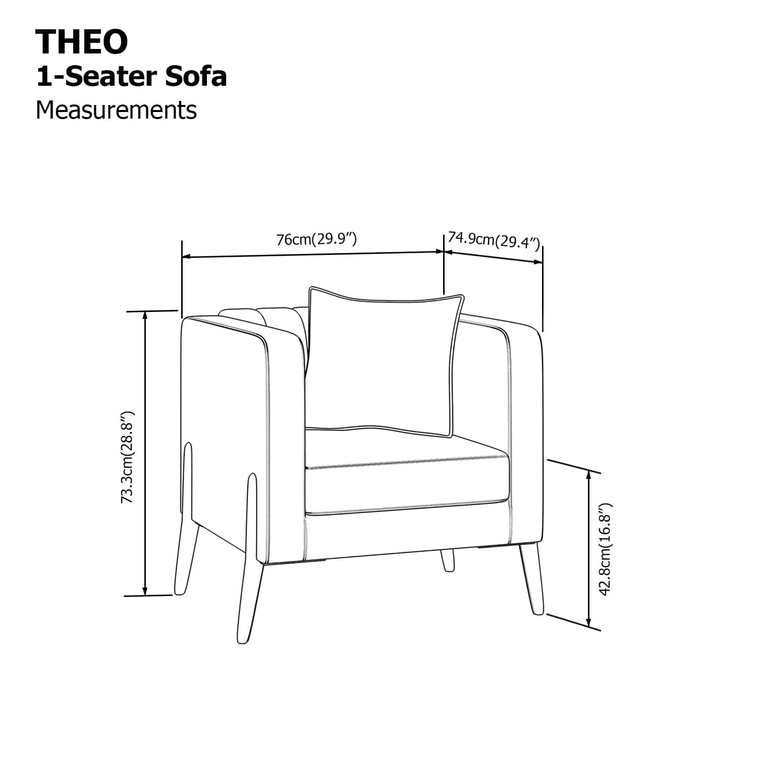 Theo 1 Seater Sofa