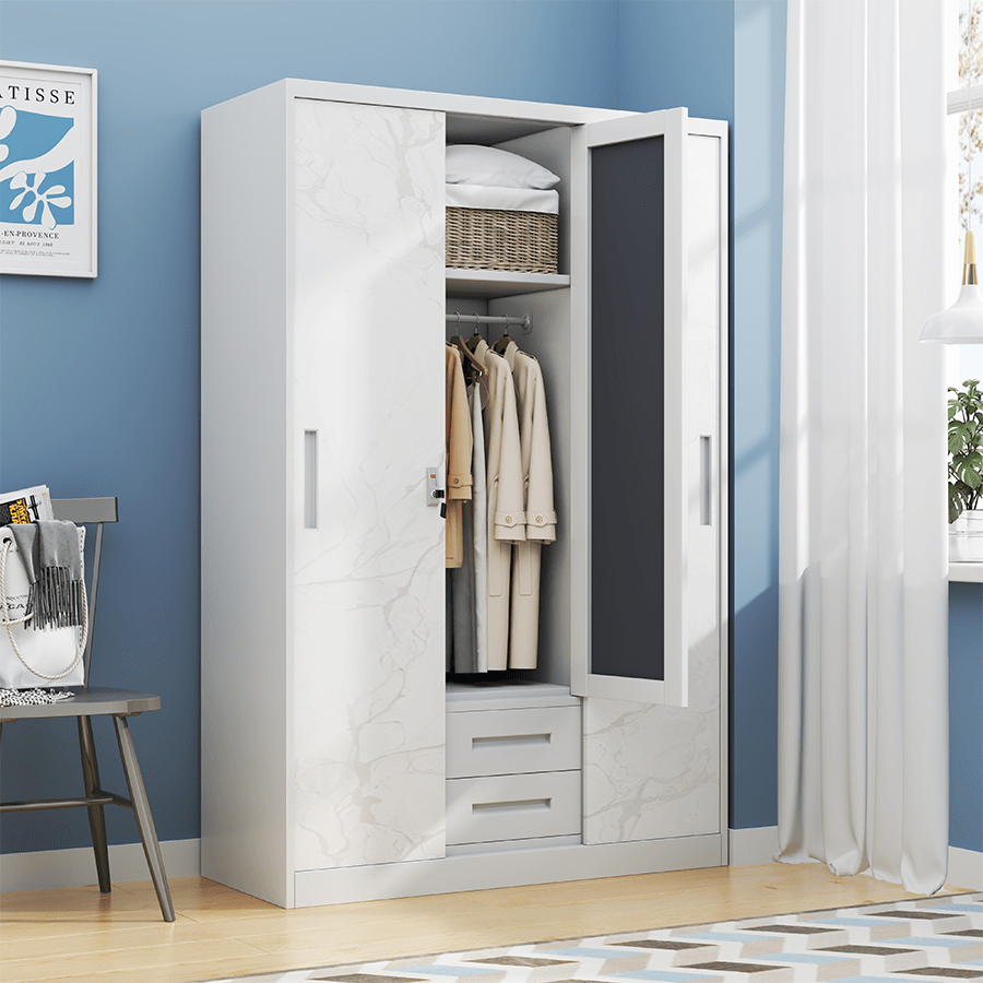 Theodore 3 Door Metal Wardrobe