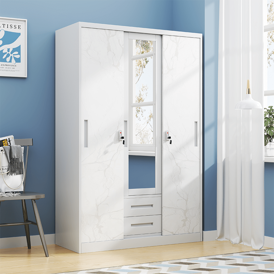 Theodore 3 Door Metal Wardrobe