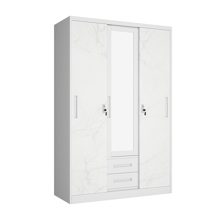 Theodore 3 Door Metal Wardrobe