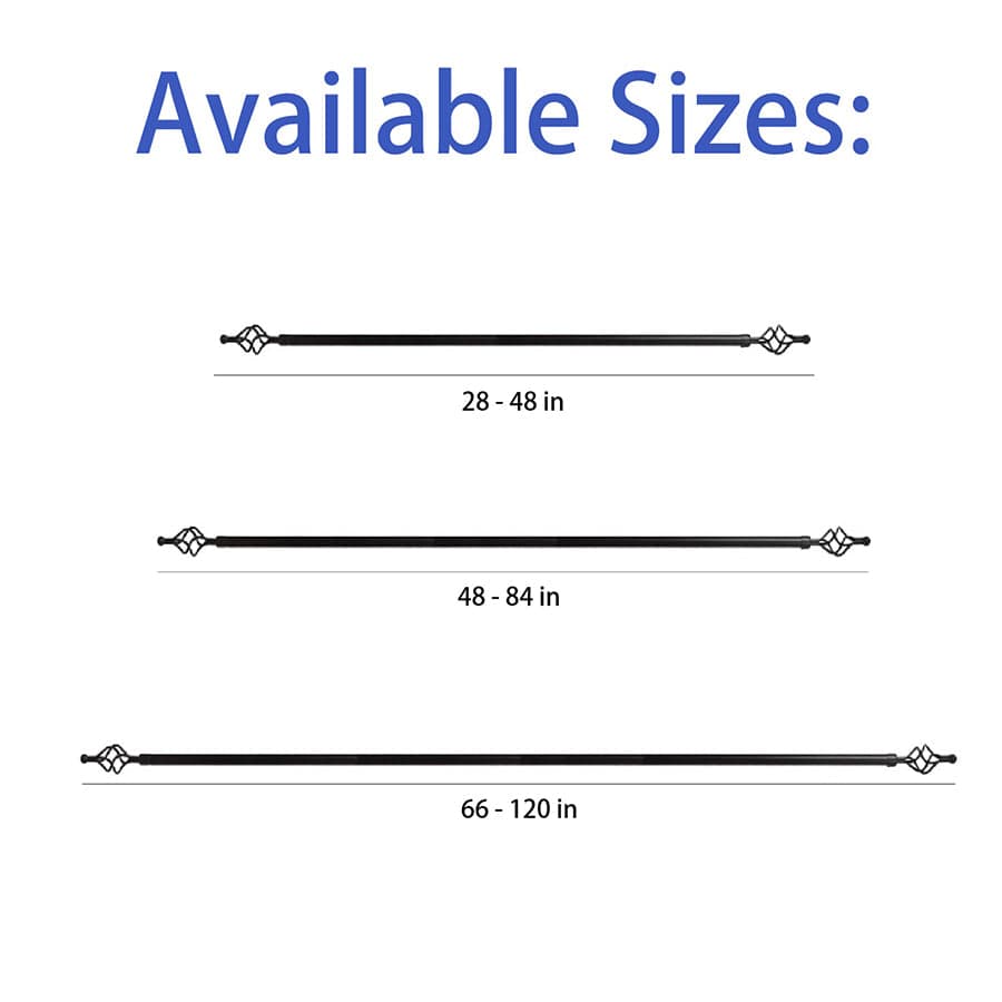 Thia Heavy-duty Black Curtain Rod