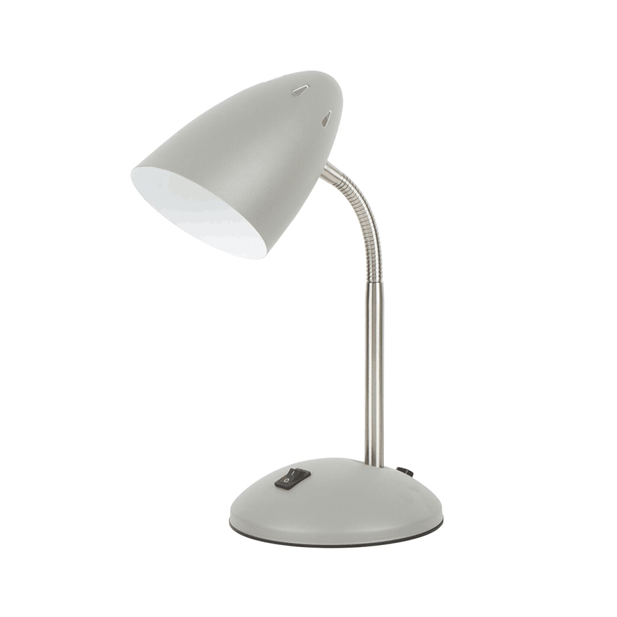 Toma with Goose Neck Desk Lamp Toma with Goose Neck Desk Lamp Sand Gray + Satin Nickel Mandaue Foam