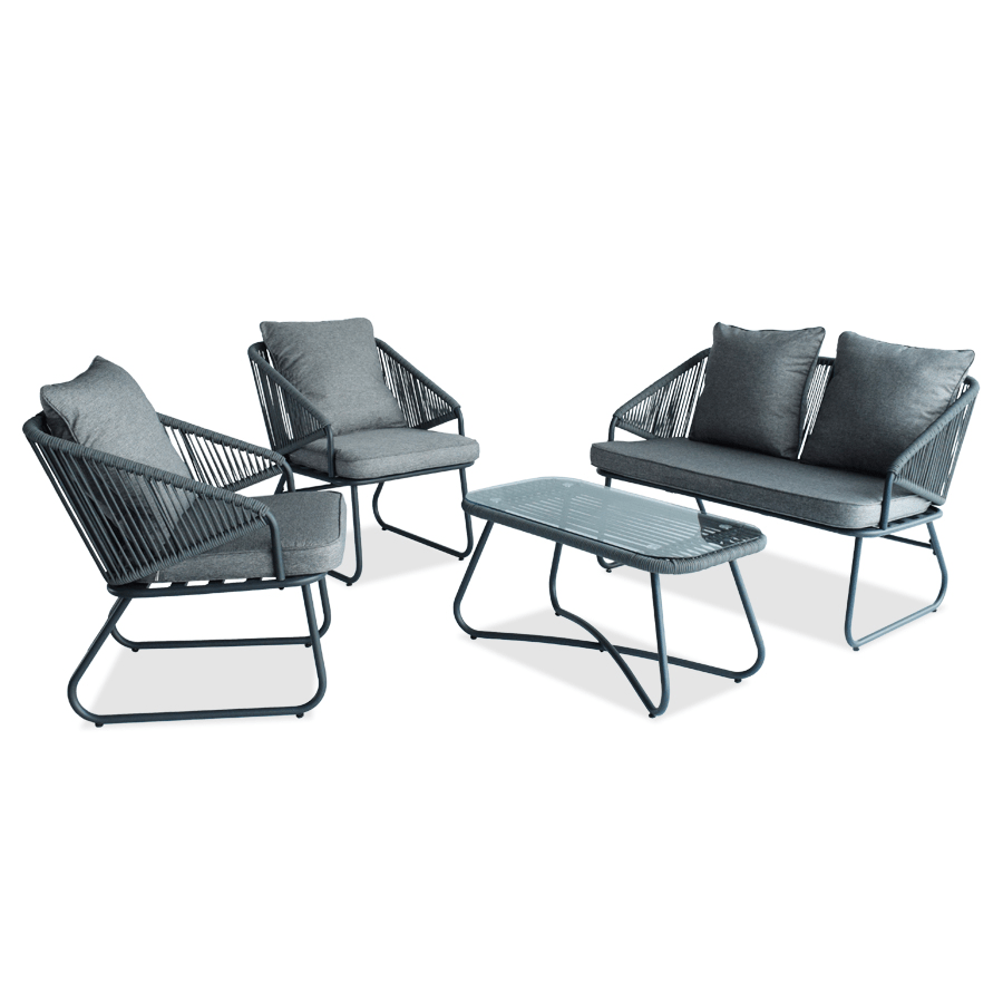 Umiko Outdoor Sofa Set Umiko Outdoor Sofa Set Grey Mandaue Foam