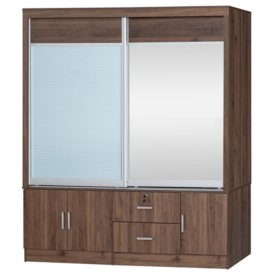 MORE VANIA OPTIONS Vania 180 cm Sliding Wardrobe Vania 180 cm Sliding Wardrobe Walnut Mandaue Foam