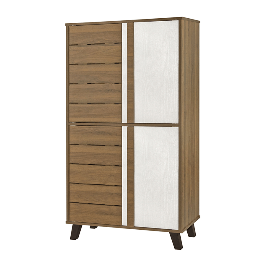 MORE VICCO OPTIONS Vicco Mid Shoe Cabinet Vicco Mid Shoe Cabinet Walnut + White Mandaue Foam