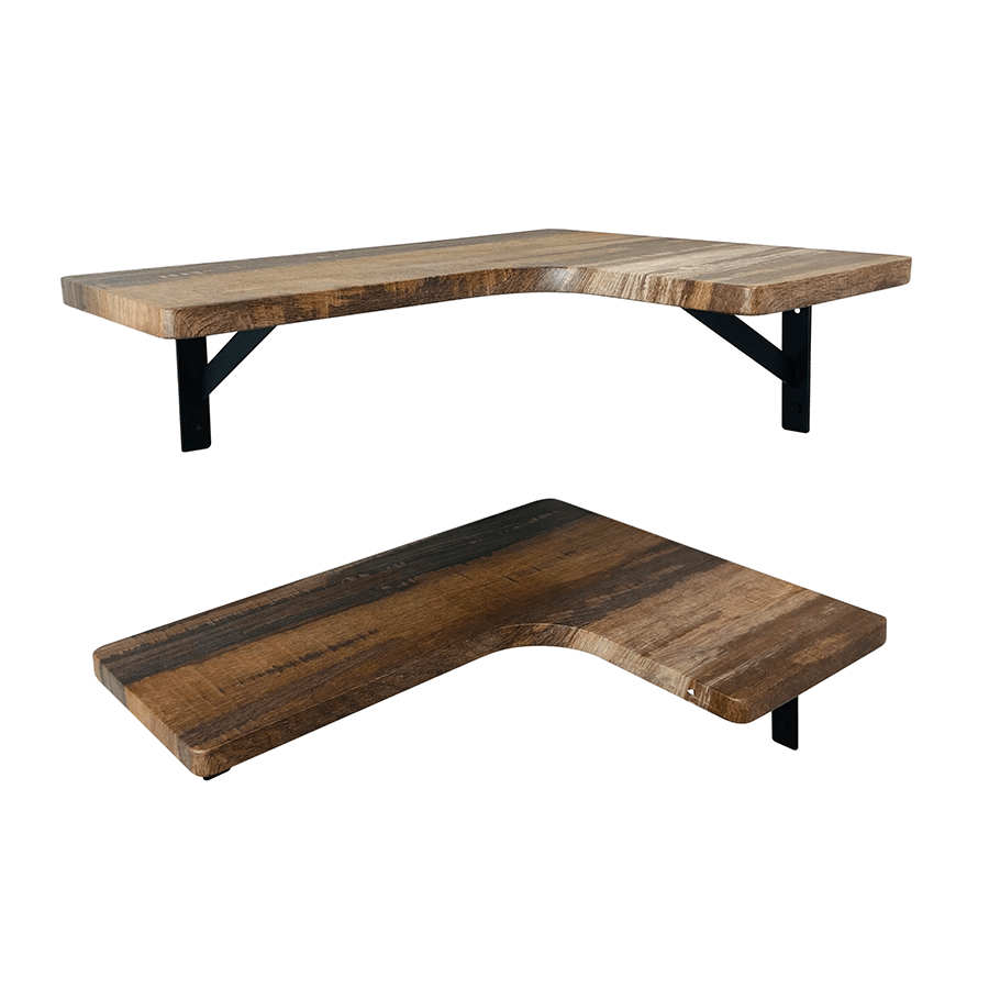 Vonn Set of 2 Corner Shelf Vonn Set of 2 Corner Shelf Walnut Mandaue Foam