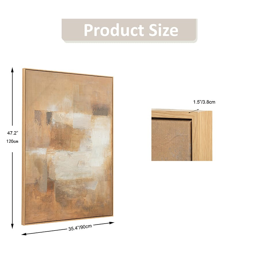 Waid Canvas Wall Art with PS Frame 90x120 cm