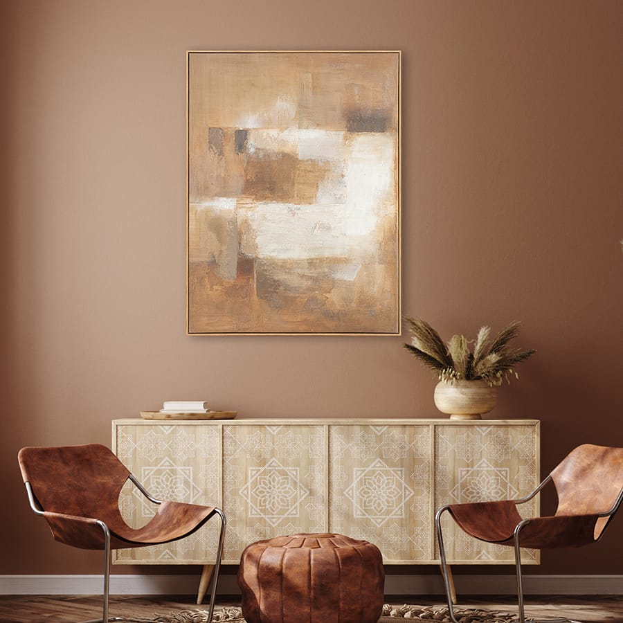 Waid Canvas Wall Art with PS Frame 90x120 cm