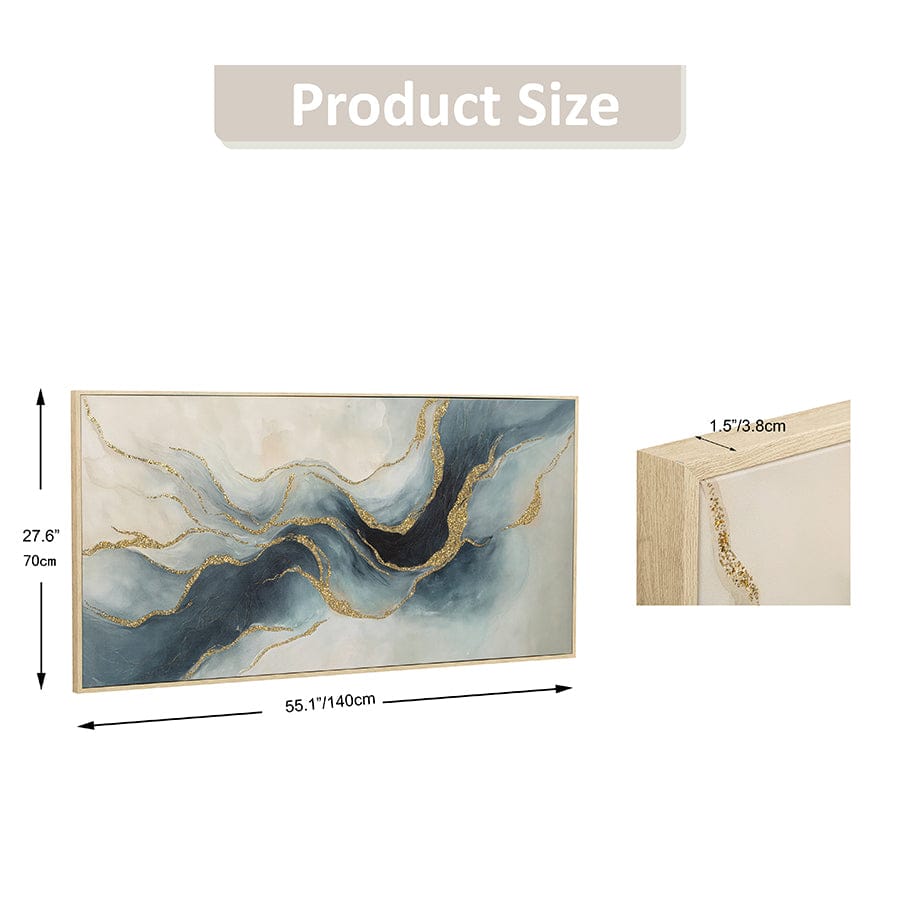 Wenke Canvas Wall Art with PS Frame 140x70cm