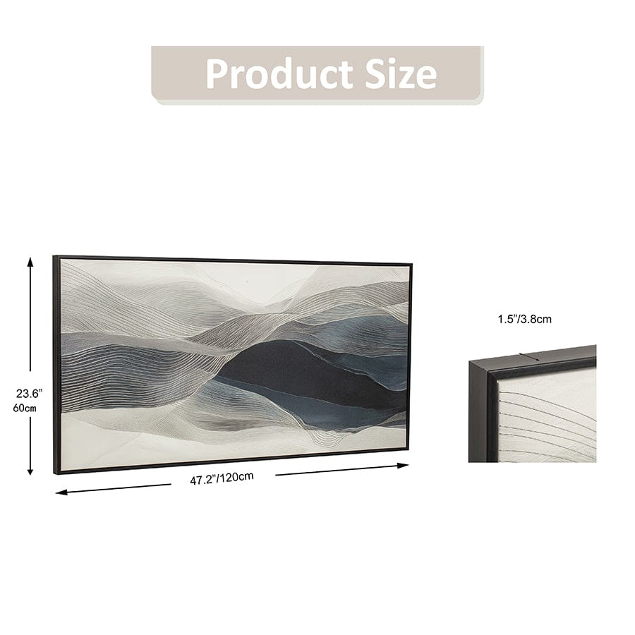 Weyar Canvas Wall Art with PS Frame 60x120 cm