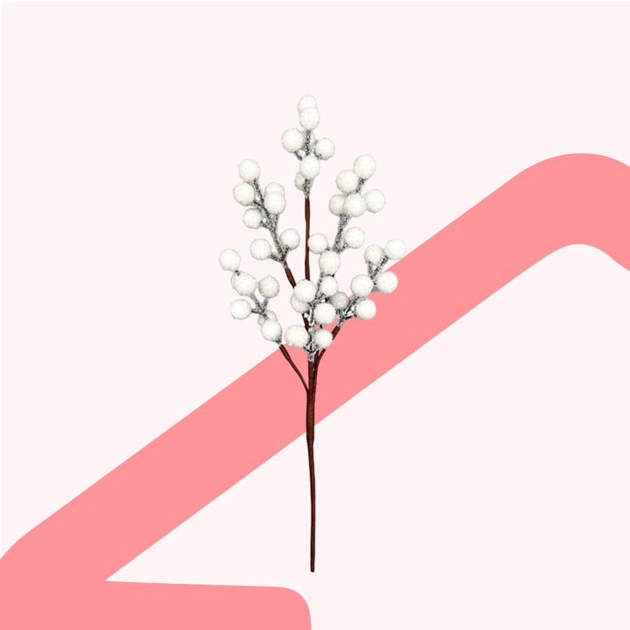 White Scarlet Berry Picks