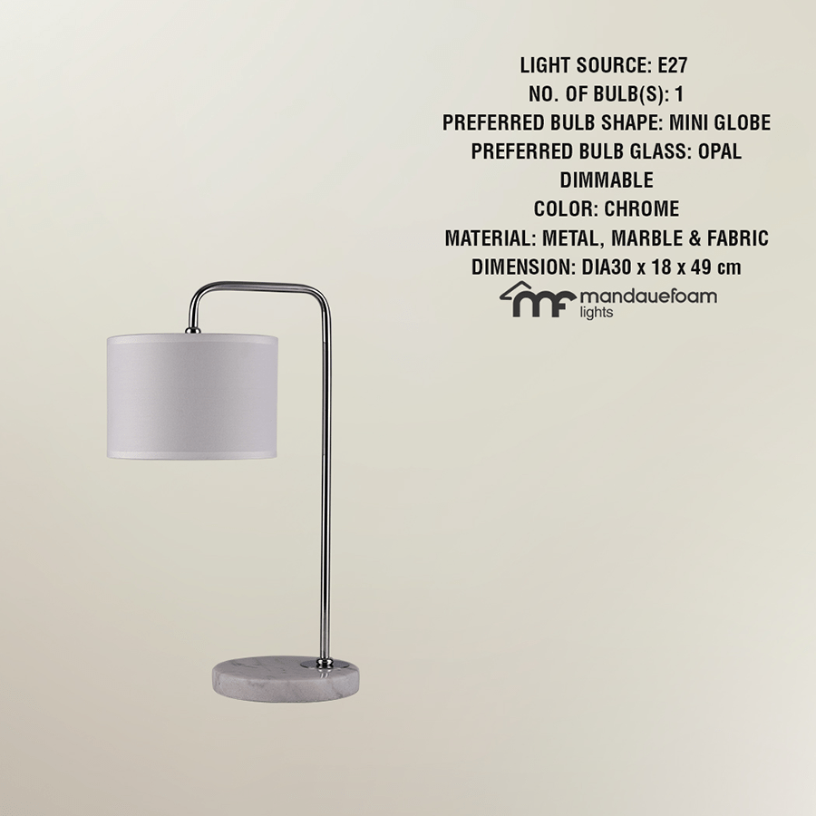 Yette Chrome Table Lamp Yette Chrome Table Lamp Mandaue Foam