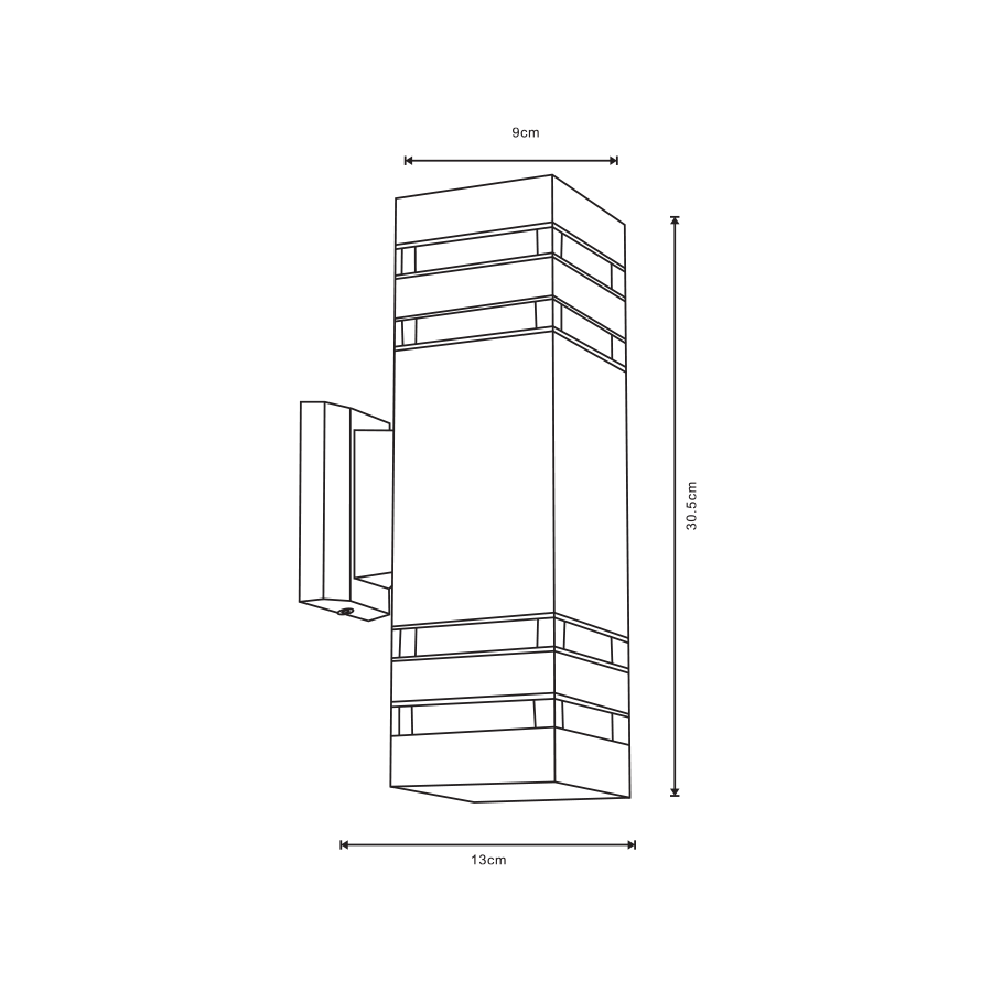 Yuliy Outdoor Wall Lamp Double Light