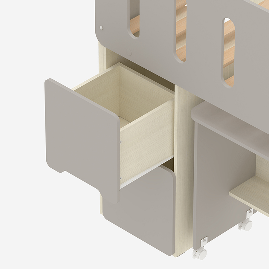 Zella Loft Bedset with Desk