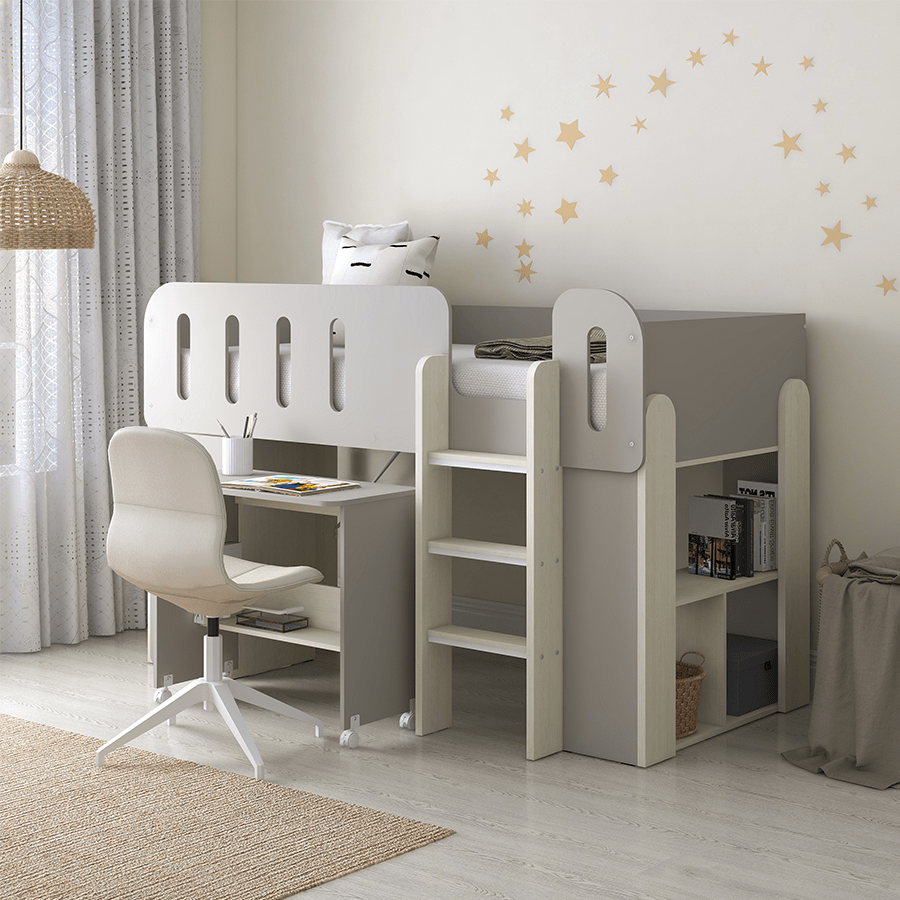 Zella Loft Bedset with Desk