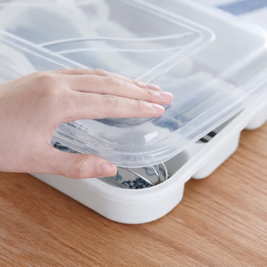 Tai Plastic Utensil Tray with Lid