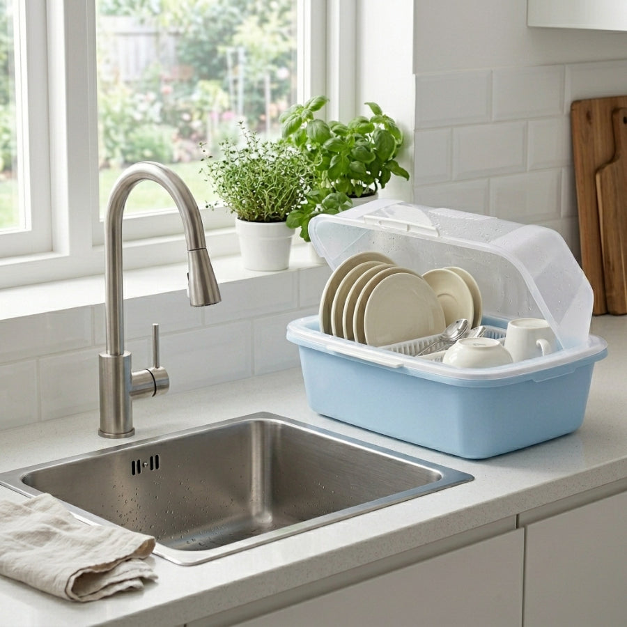 Lin Dish Drainer with Lid