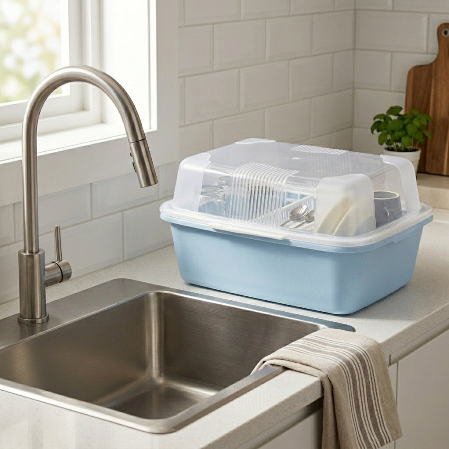 Lin Dish Drainer with Lid
