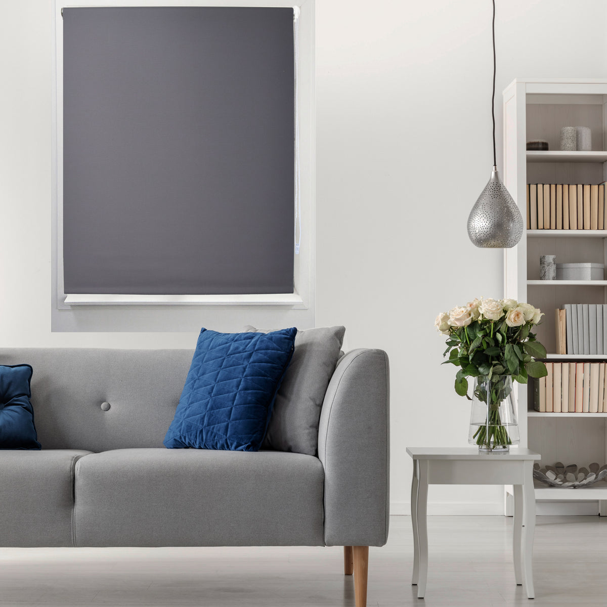 Gray Blackout Roller Shades