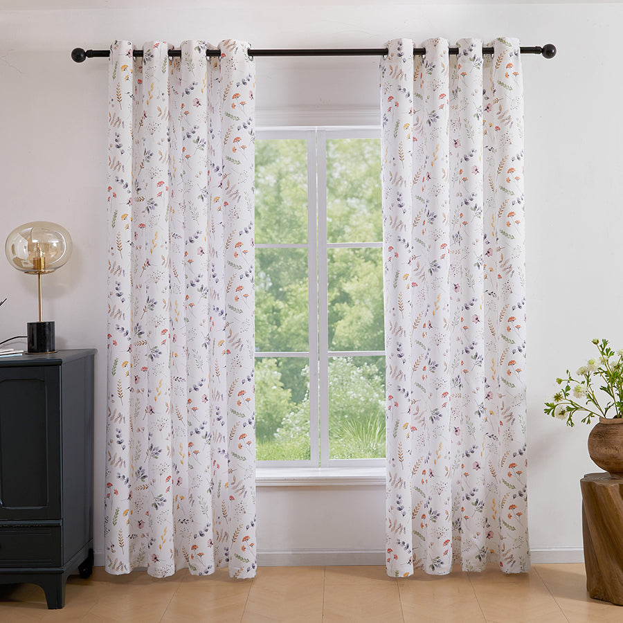 Barthel Plain & Print Set Of 3 Curtains