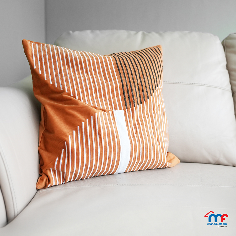 Quincy Rust Curved Throw Pillowcase