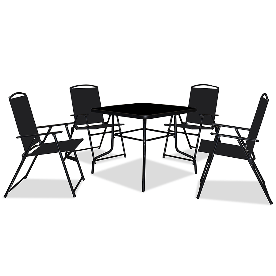 Aberdeen 4 Seater Dining Set with Umbrella