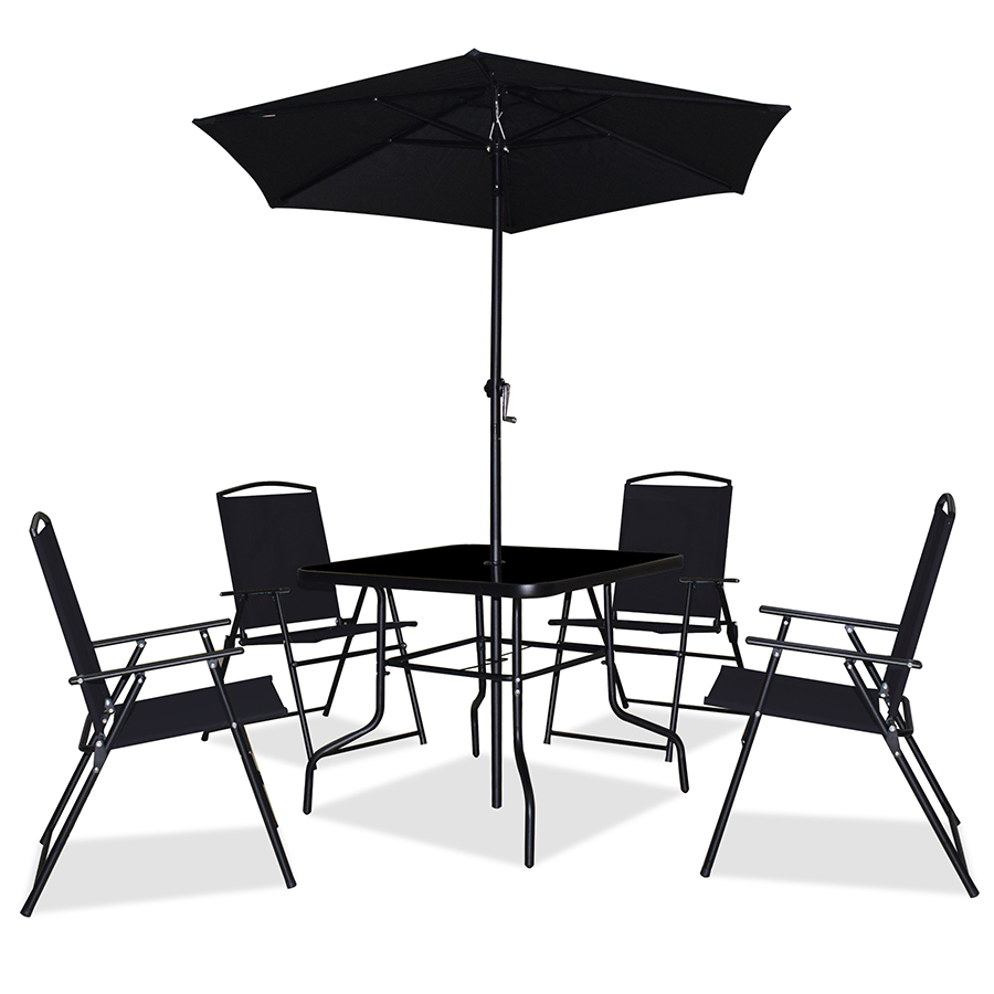 Aberdeen 4 Seater Dining Set with Umbrella