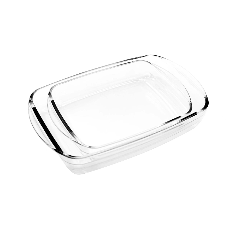 Glass Baking Dish Set of 2 - 1.6L/ 2.6L