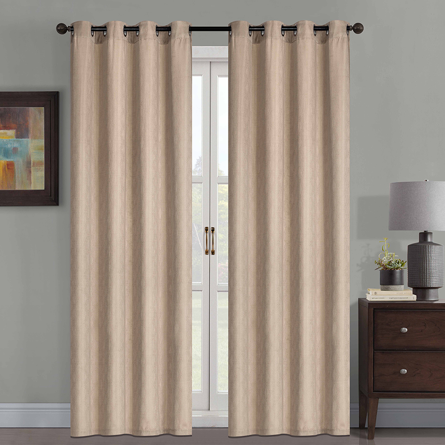Juno Taupe S/2 Curtains 54x63"