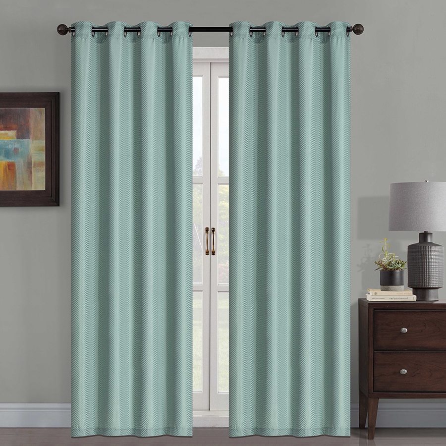 Jessy Sage Green S/2 Curtains 54x63"