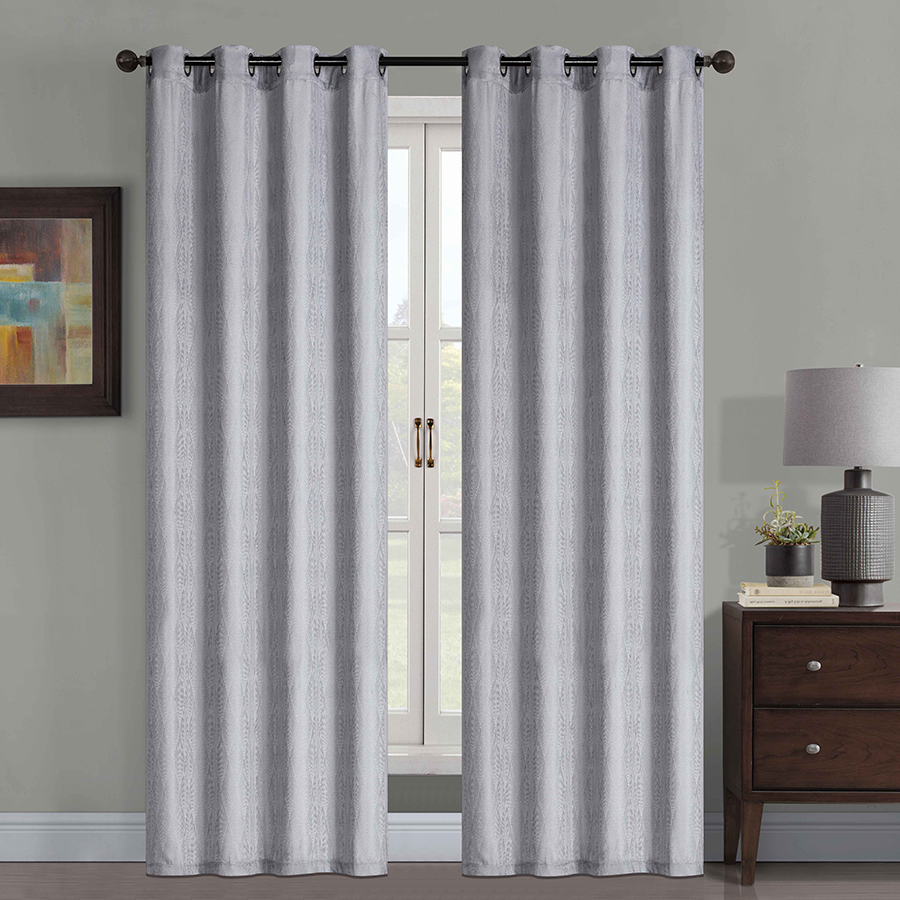 Jasen Grey S/2 Curtains 54x63"