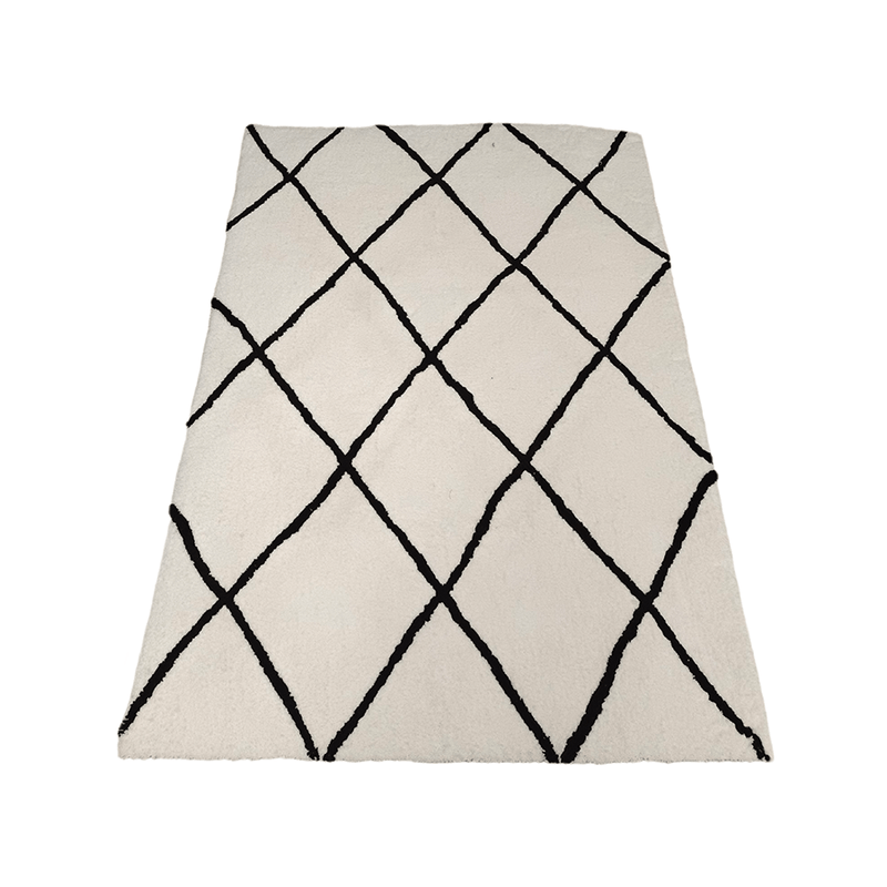 Sacha Boho White Tufted Rug