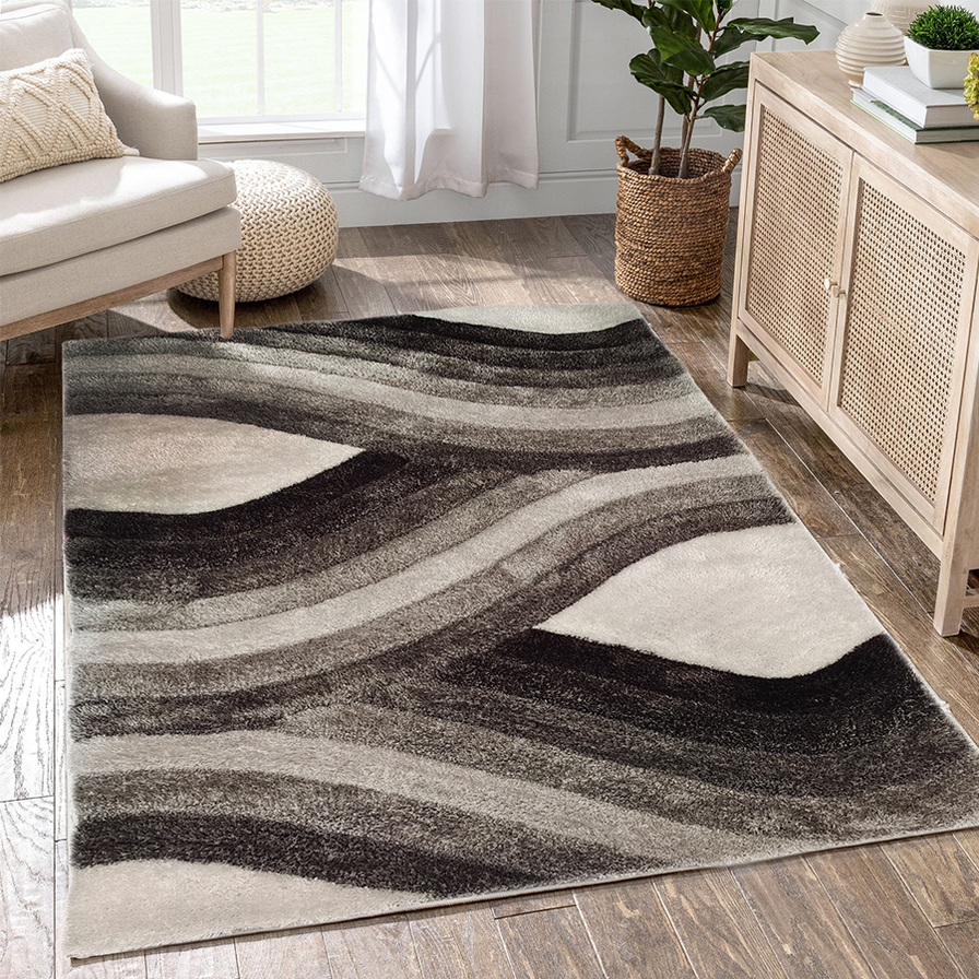 Shura Slate Shaggy Rug — Mandaue Foam