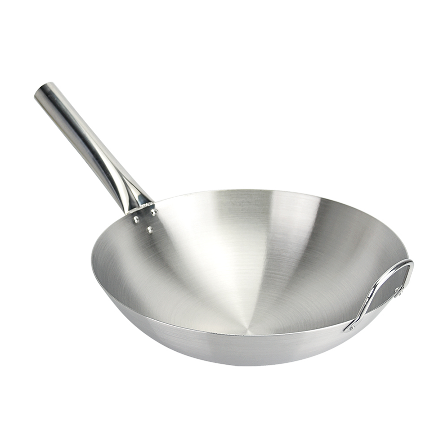 Stainless Steel Wok with Handle