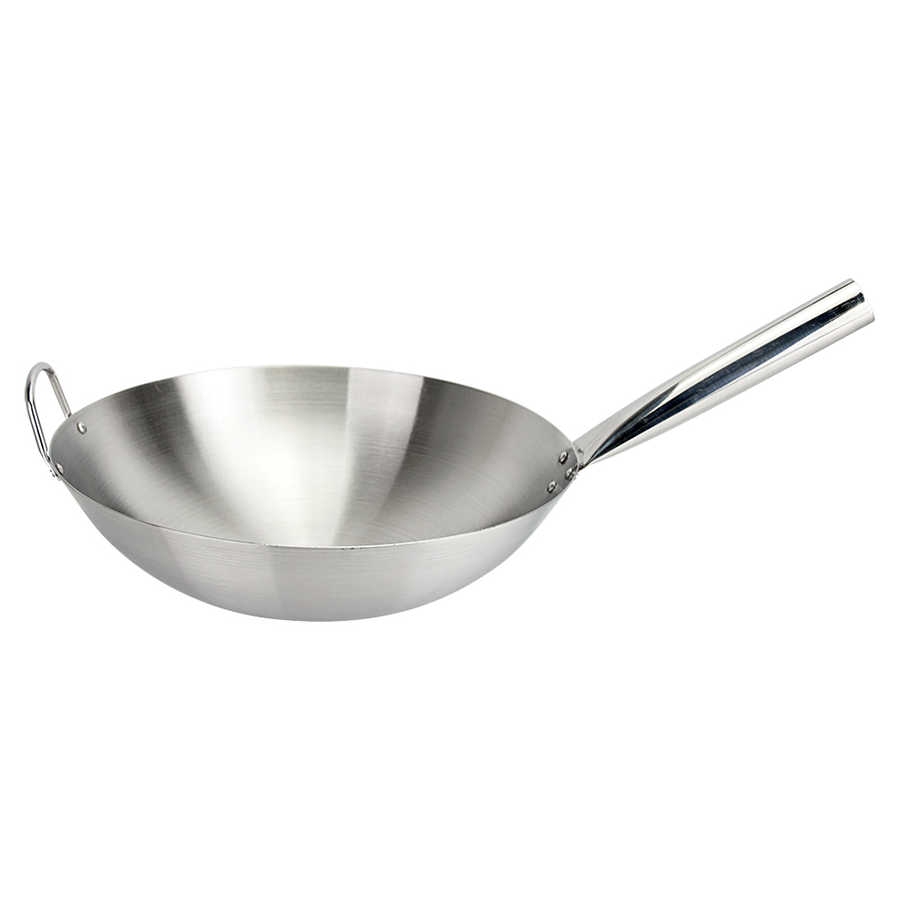 Stainless Steel Wok with Handle