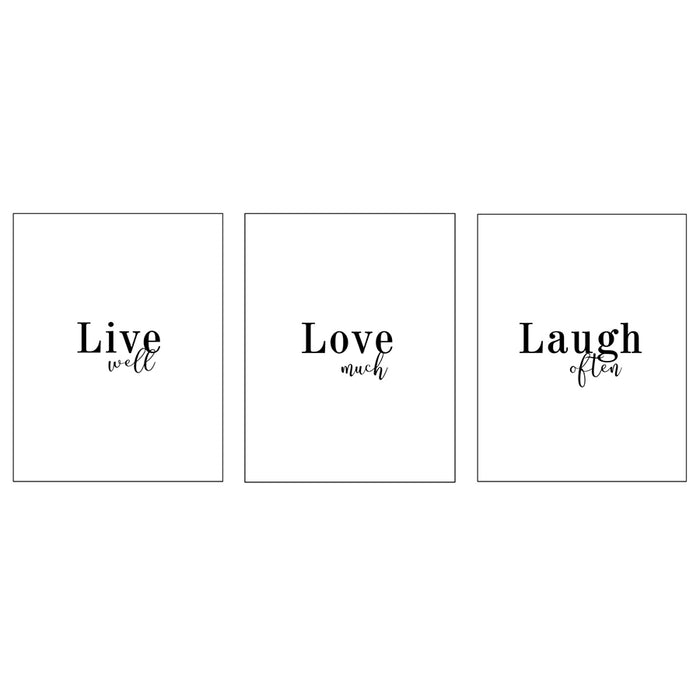 Live Laugh Love Wall Art Set Of 3