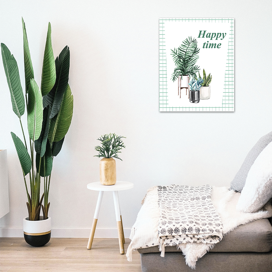 Happy Time Plant Wall Art
