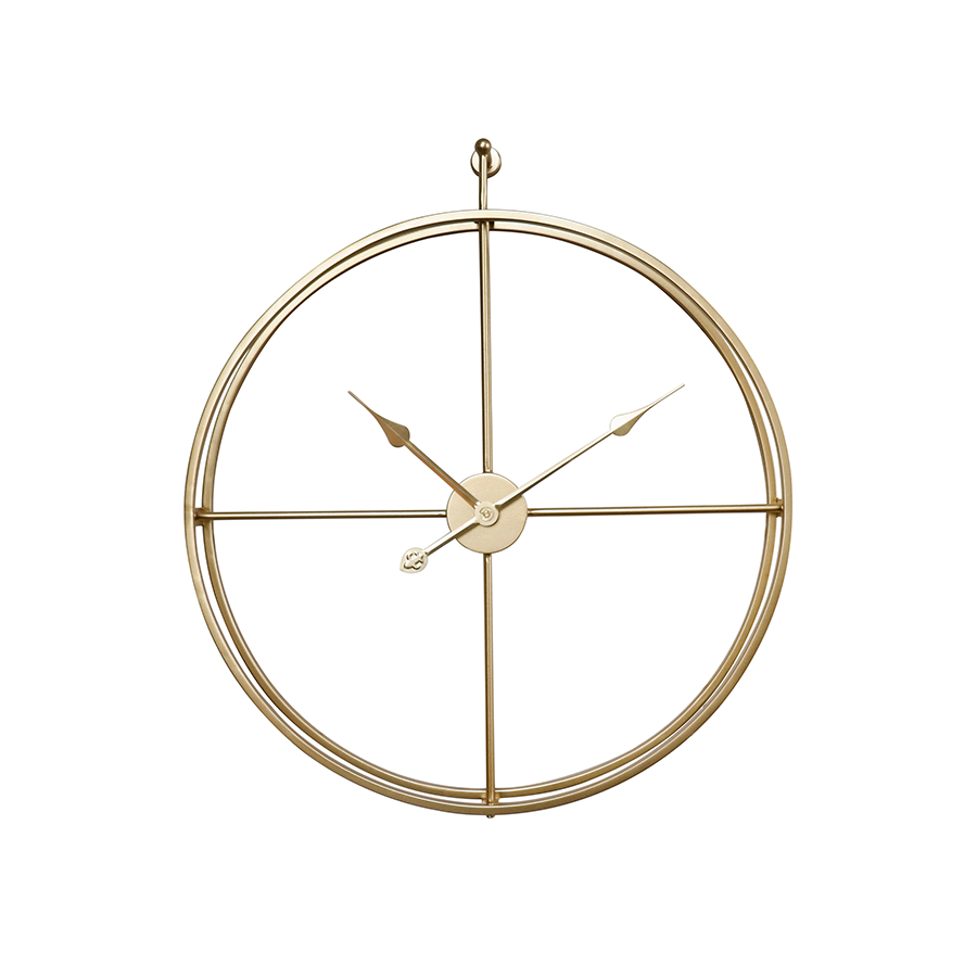 Gold Metal Wall Clock 60cm