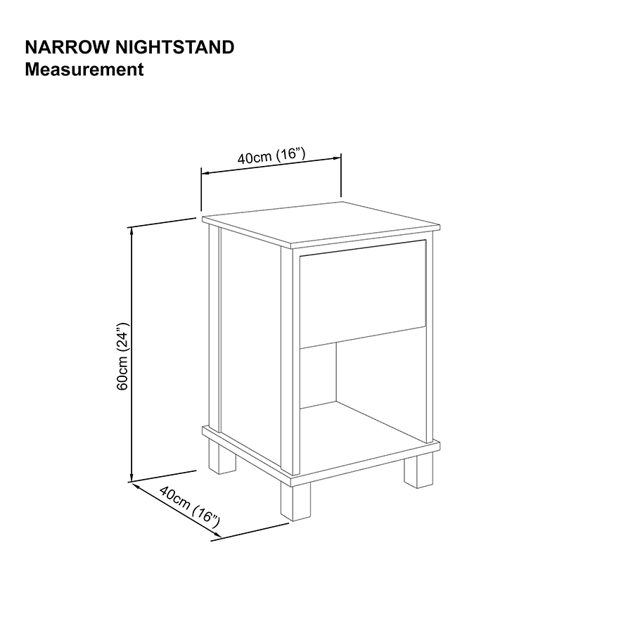 Narrow Nightstand