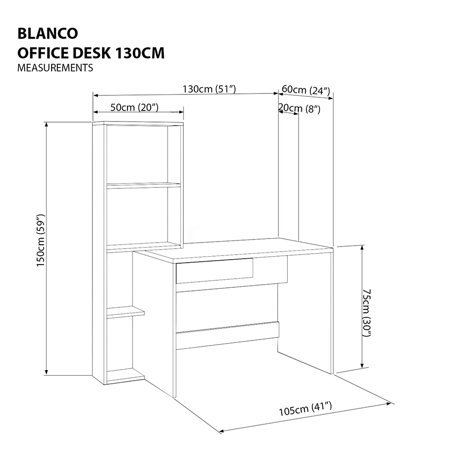 Blanco Office Table