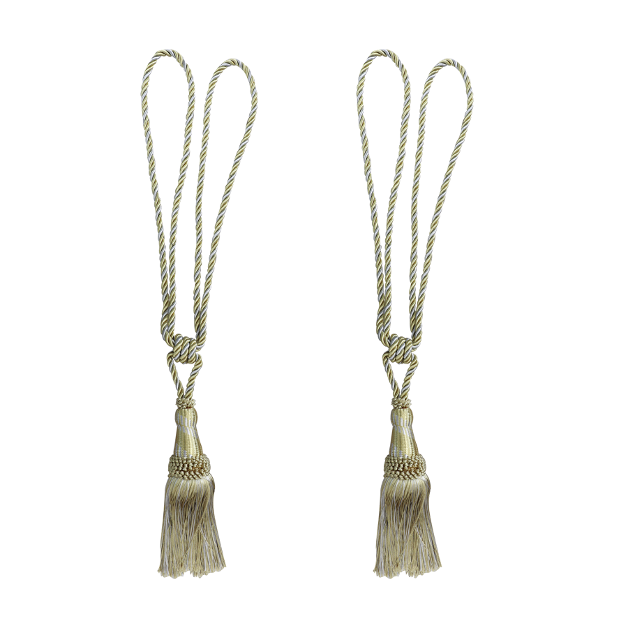 Tassel Golden Olive & Silver By Pair