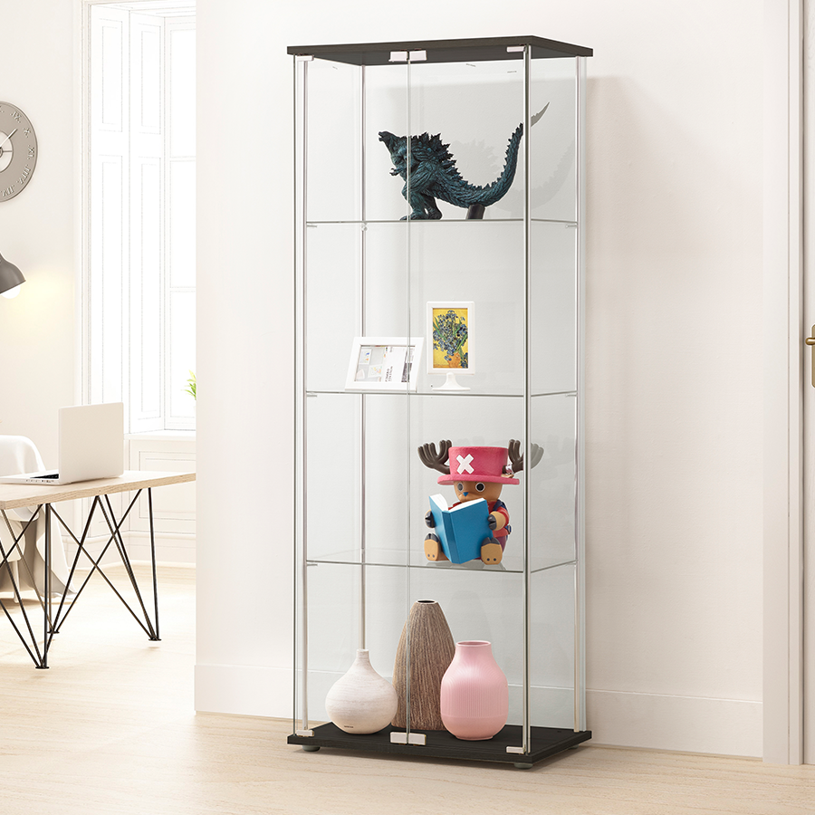 Reese High Display Cabinet with Wheel
