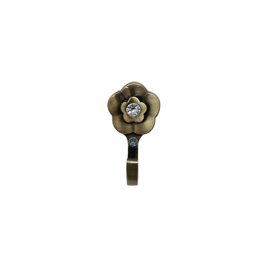 Bronze Floral Tieback Holder