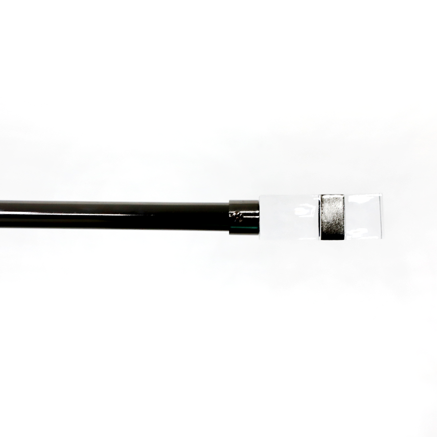 Glass Décor Black Nickel Rod
