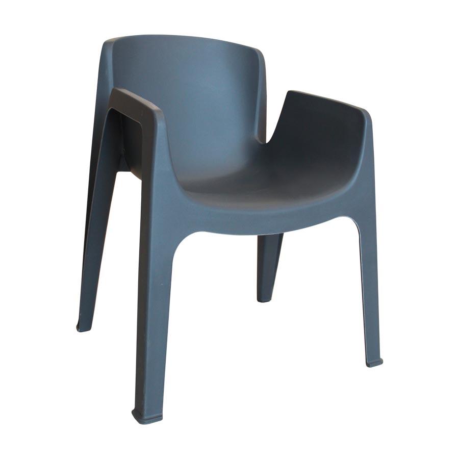 HXTC-863 Dark Grey Chair with Armrest