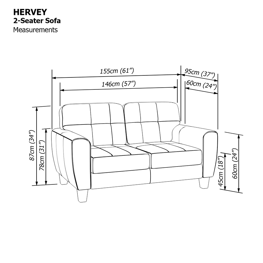 MORE HERVEY OPTIONS Hervey 2 Seat with Ottoman Sofa Hervey 2 Seat with Ottoman Sofa Mandaue Foam