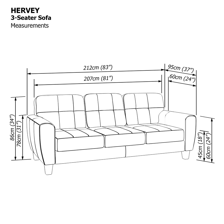 MORE HERVEY OPTIONS Hervey 3 Seat with Ottoman Sofa Hervey 3 Seat with Ottoman Sofa Mandaue Foam